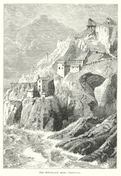 De Botallackmijn, Cornwall (gravure)