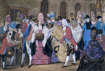 De Brood en Boter Fabriek, of de Humor van Bagnigge Wells, uitgegeven door Carington Bowles, 1772