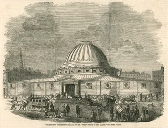 Het gebouw in Leicester Square voor Mr Wylds model van de aarde