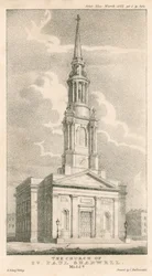 De kerk van St. Paul, Shadwell, Londen