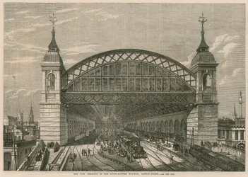 Het City Terminus van de Zuid-Oostelijke Spoorweg, Cannon Street, Londen