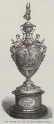 De Clifden Cup, gewonnen bij de Stamford Races (gravure)