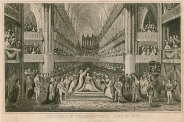 De kroning van Koningin Victoria in Westminster Abbey, 28 juni 1838
