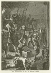 De vernietiging van thee in de haven van Boston