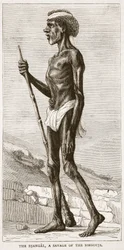 De Djangal, een wilde van de Sirgouja, illustratie uit Cassells Geïllustreerde Geschiedenis van Engeland