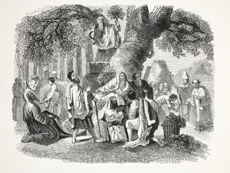 De Druïden, of de bekering van de Britten tot het christendom door Bran en zijn discipelen, 19e eeuw