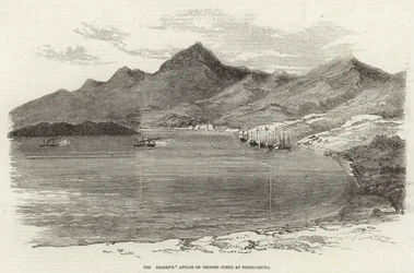 De aanval van de Eaglet op Chinese jonken