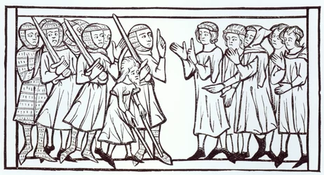 De Gezanten uit Soedan, illustratie uit Wetenschap en Literatuur in de Middeleeuwen en de Renaissance, geschreven en gegraveerd door Paul Lacroix, 1878