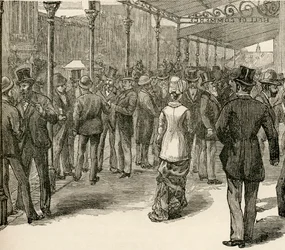 De Beurs in de Handelszaal, Collins Street, Melbourne, uit 