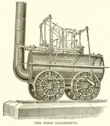 De eerste locomotief