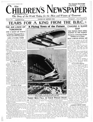 De Vliegende Stad van de Toekomst, voorpagina van 