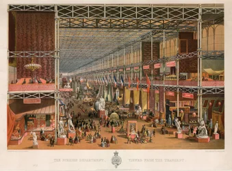 De Buitenlandse Afdeling gezien vanaf het Transept, Grote Tentoonstelling, 1851