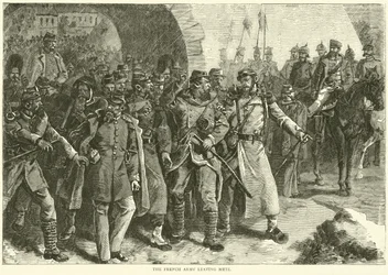 Het Franse leger verlaat Metz, oktober 1870