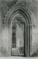 De Grote Westelijke Hal die leidt naar de Grote Salon, of Octagon, Fonthill Abbey, 1824