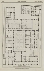 Het Grosvenor Hotel, Chester (gravure)