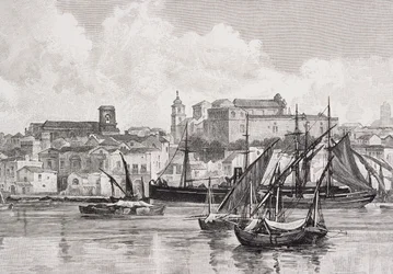 De haven, Brindisi, Italië, uit 