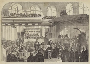 Het Hooggerechtshof van Justitie, Edinburgh, tijdens het Proces van Madeleine Smith