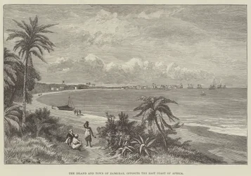 Het Eiland en de Stad Zanzibar, tegenover de Oostkust van Afrika