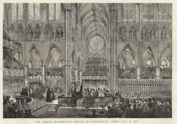 De jubileum dankdienst in Westminster Abbey