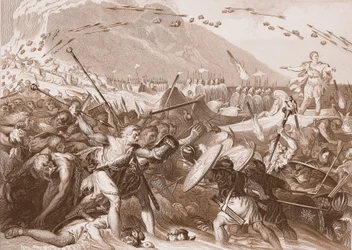 De Landing van Julius Caesar in Engeland in 55 v.Chr.