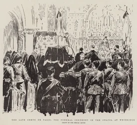 De Laatste Graaf van Parijs, de Begrafenisceremonie in de Kapel in Weybridge