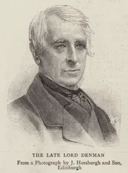 De overleden Lord Denman (gravure)