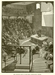 De Collegezaal van de Royal Institution, Londen