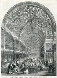 Het Londense Crystal Palace, Regent Circus, Oxford Street, 1858