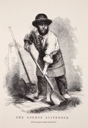 De Londense Vuilnisman, naar een daguerreotype door Richard Beard, illustratie uit London Labour and London Poor door Henry Mayhew, pub. 1862