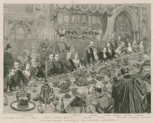 Het banket van de Lord Mayor in de Guildhall, Londen, 9 november 1887
