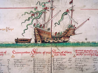 De Mary Rose, uit de Anthony Roll