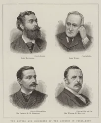 De indieners en ondersteuners van het adres in het parlement