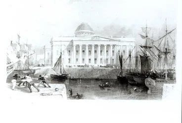 Het nieuwe douanehuis, Liverpool, c.1830