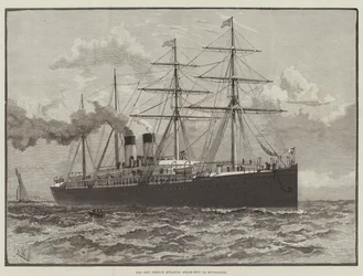 Het nieuwe Franse Atlantische stoomschip La Bourgogne