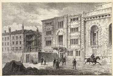 Het oude postkantoor in Lombard Street, rond 1800