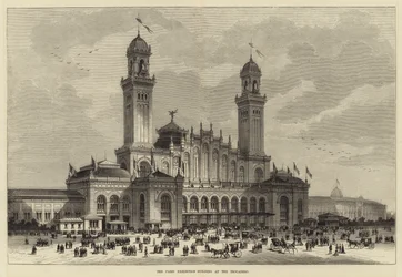 Het Tentoonstellingsgebouw van Parijs bij het Trocadero