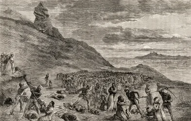 De Vervolging en Massamoord op de Christenen op het Eiland Madagaskar in 1849, ca. 1865