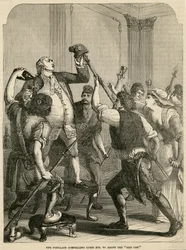 Het Volk dwingt Lodewijk XVI om de Rode Muts aan te nemen