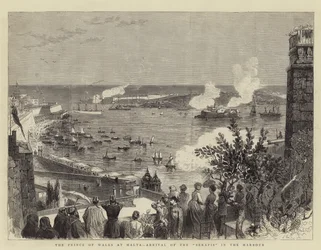 De Prins van Wales in Malta, Aankomst van de "Serapis" in de haven