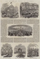 De Prins van Wales in Montreal (gravure)