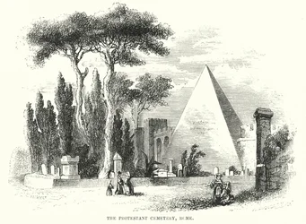 De Protestantse Begraafplaats, Rome (gravure)