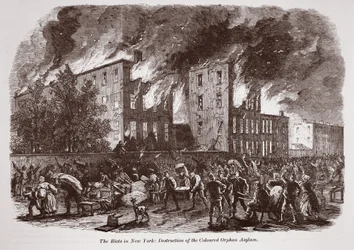 De rellen in New York: Vernietiging van het gekleurde weeshuis