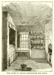 De kamer waarin Livingstone werd geboren
