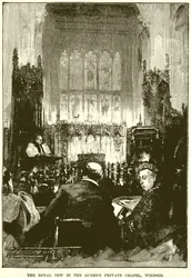 De Koninklijke Bank in de Privé Kapel van de Koningin, Windsor