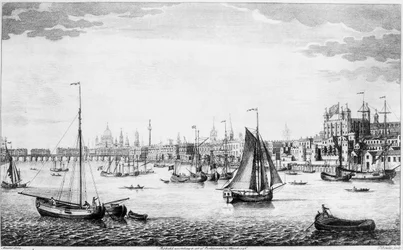Het zuidoostelijke uitzicht van Londen