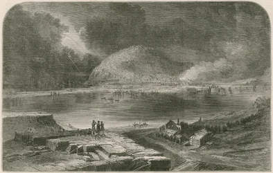 De bestorming van San Sebastian, uit het nieuwe diorama van de campagnes van de hertog van Wellington