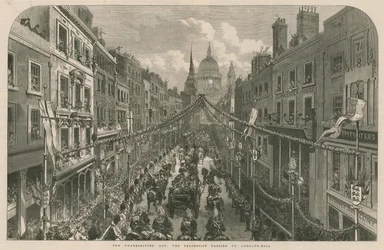 Dankdag: de processie die Ludgate Hill opgaat