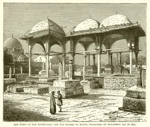 De graven van de Mammelukken, de oude heersers van Egypte, vermoord door Mohammed Ali in 1811