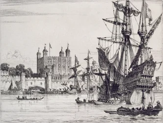 De Tower of London in de Middeleeuwen