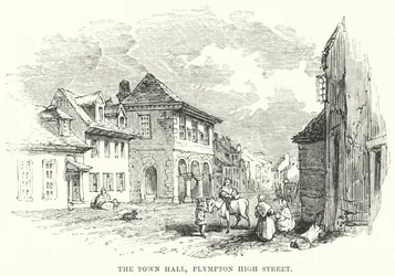 Het Stadhuis, Plympton High Street (gravure)